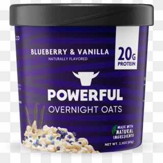 Blueberry & Vanilla Overnight Oats - Powerful Brand Overnight Oats Nutrition Facts Clipart
