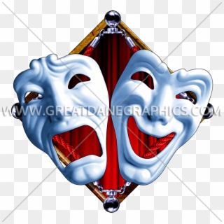 Masks Production Ready Artwork For T Shirt Ⓒ - Cry Now Laugh Later Art Clipart