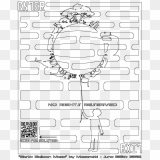 This Free Icons Png Design Of Maze Coloring Of A Kid - Line Art Clipart