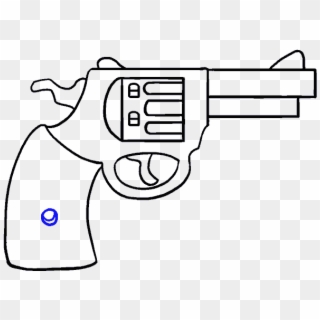 Graphic Free Download How To Draw A Cartoon Revolver - Easy Gun Drawing Clipart