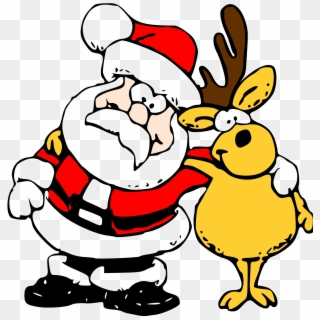 8lgdcxfnl8 - Santa And Reindeer Cartoon Clipart