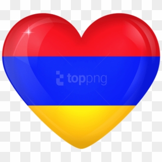 Free Png Download Armenia Large Heart Flag Clipart - Armenian Flag Heart Png Transparent Png