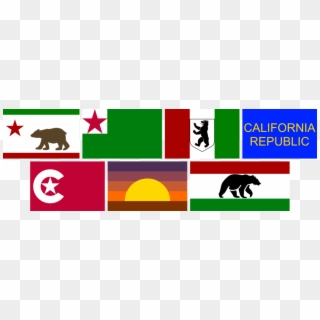 California Flag Font - Graphic Design Clipart