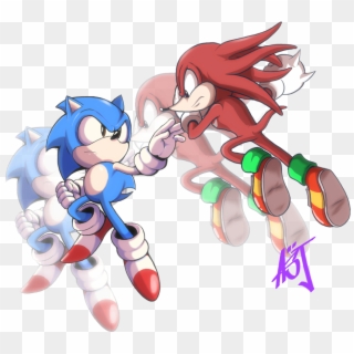Sonic Vs Knuckles - Classic Sonic Vs Knuckles Clipart