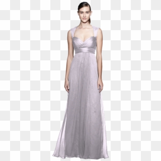 Amsale Bridesmaids Chiffon G - Wedding Dress Clipart