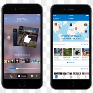 Shazam Mobile Update Adds In-app Music Player, Deeper - Iphone Clipart