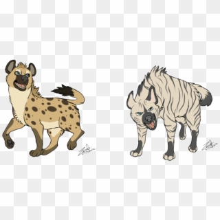 Drawn Hyena Skeleton - Striped And Spotted Hyena Clipart