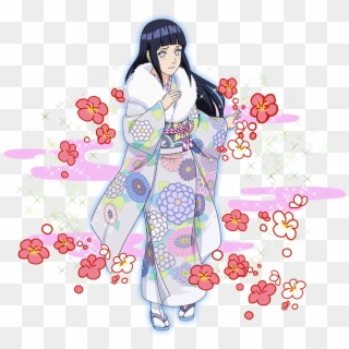 ☆5 Hinata - Anime In Kimono Render Clipart