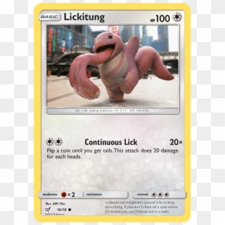 Lickitung - 16/18 - Common - Detective Pikachu Pokemon Cards Clipart