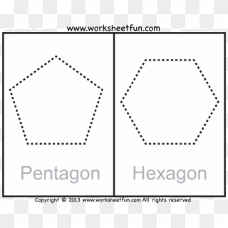 Crescent Shape Tracing Worksheets - Pentagon And Hexagon Shape Clipart