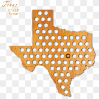 Texas Shaped Beer Cap Map - Texas With No Background Clipart