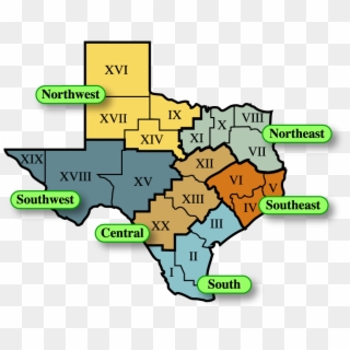 Tctm Regions - Texas Regions North West Clipart