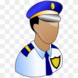 Vector Security Guard - Police Man Clipart