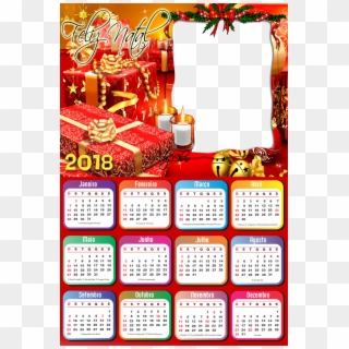 Molduras Calendário 2018 De Natal, Papai Noel E Boas - Christmas Gifts Clipart