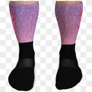 Breast Cancer Support Athletic Or Compression Socks - Hockey Sock Clipart