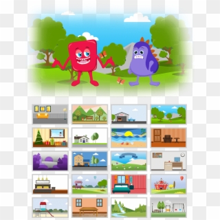20 Background Image To Combine With Cute Monster Studio - Cartoon Clipart