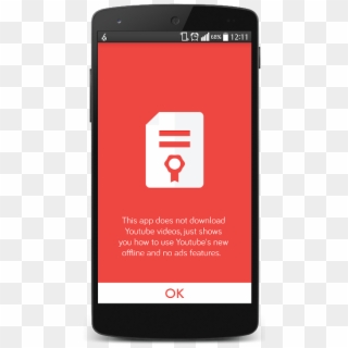 Beautiful Youtube Red Apk Clipart With A Transparent - Mobile Device - Png Download
