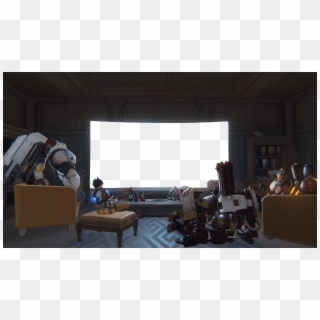 Winston, Tracer, Bastion & Torbjorn Watching - Overwatch Clipart