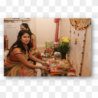 Fruits Offering To Goddess Gauri - Girl Clipart