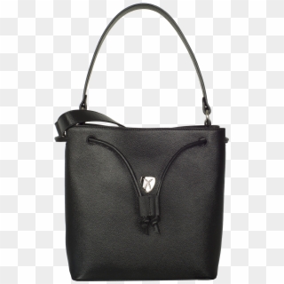Handbag Shoulderbag 10 Inch Leather Black - Handbag Clipart
