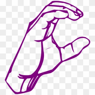 C Hand Clip Art - Sign Language Letters C - Png Download