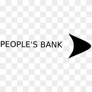 People's Bank Logo Black And Ahite - Black-and-white Clipart