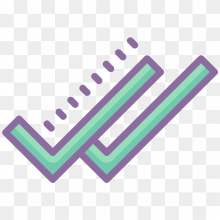 Double Tick Icon - Lilac Clipart