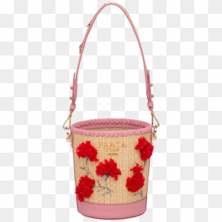 Bucket Bag With Flowers - Shoulder Bag Clipart