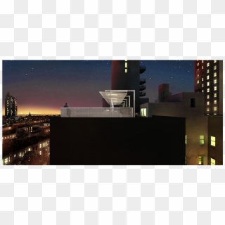 Brooklyn Roof Deck And View Of Nyc - Tower Block Clipart