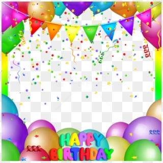 Free Png Best Stock Photos Happy Birthday Balloonsframe - Birthday Frame Png Landscape Clipart