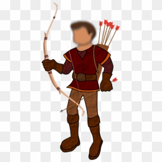 Image Stock Archer Clipart Sports Boy - Man With Bow And Arrow Clip Art - Png Download