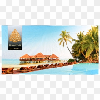 Be370s 35" X 70" Sublimated Beach Towel - Malediwy Wakacje Clipart