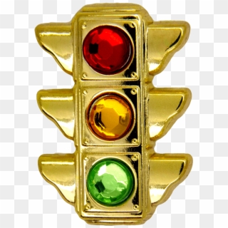 Traffic Light Pin, Gold Clipart