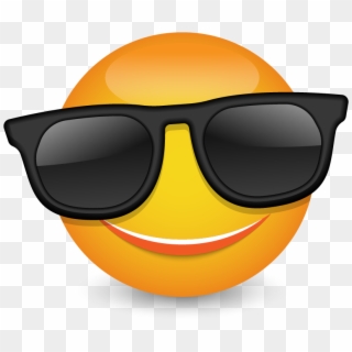 Emoticon Emoticons Sunglasses Smiley Vector Cool Clipart - Sonnenbrille Clipart - Png Download