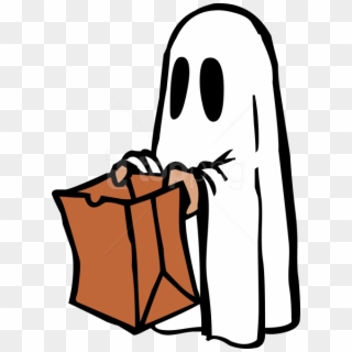 Free Png Ghost Png Images Transparent - Trick Or Treat Ghost Clipart