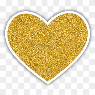 720 X 720 3 0 - Gold Heart Stickers Png Clipart