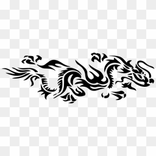 Chinese Dragon Tattoo Legendary Creature Japanese Dragon - Dragon Tribal Png Clipart