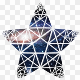 Pentagram Starry Sky Debris Glazing Png And Psd - Ice Clipart