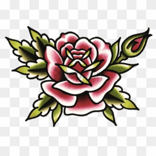 Free Png Flower Tattoo Png Image With Transparent Background - Traditional Rose Tattoo Png Clipart