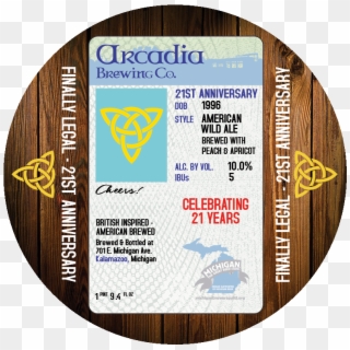 21st Anniversary Ale - Wood Clipart