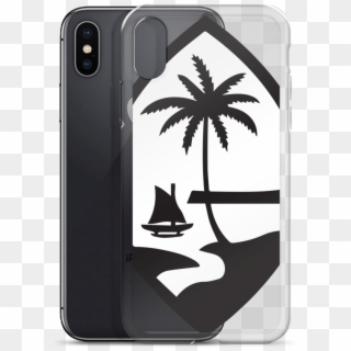 Large Guam Seal Black And White Iphone Case - Iphone Clipart
