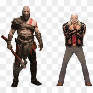Kratos Vs Wolverine - Old Man Logan Marvel Now Clipart