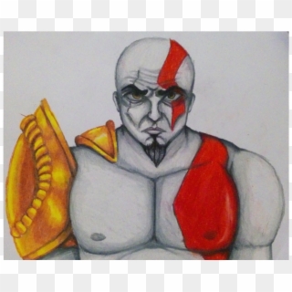 Kratos God Of War [traditional Art] - Sketch Clipart