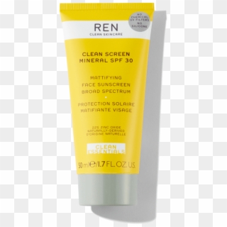 Clean Screen Mineral Spf 30 Mattifying Face Sunscreen - Ren Clean Screen Clipart