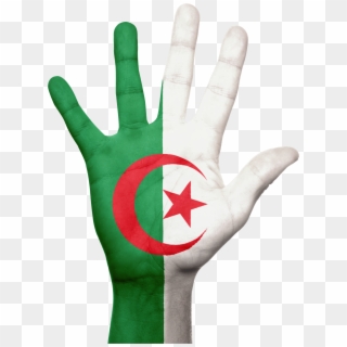 Algeria Hand Flag Patriotic 643758 - Flag Of Algeria Clipart