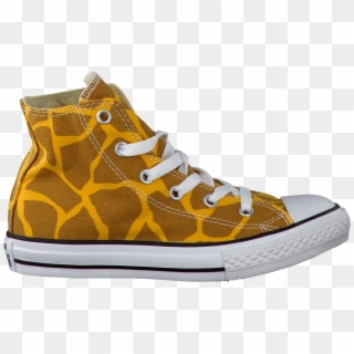 Yellow Converse Shoe Animal Print - Work Boots Clipart