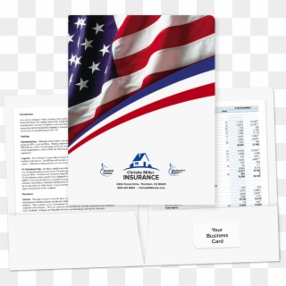 Picture Of Pre-designed Patriotic Folders - American Flag Clipart