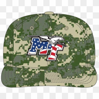 Mt Patriotic Logo Digital Camo Hat - Middle Tennessee State University Clipart