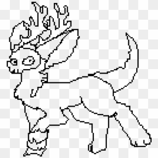 Wip Skull Deer Dog - Line Art Clipart