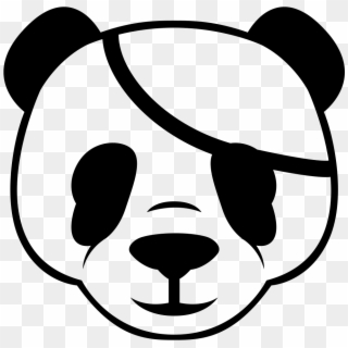 Panda - Pirate Panda Logo Clipart
